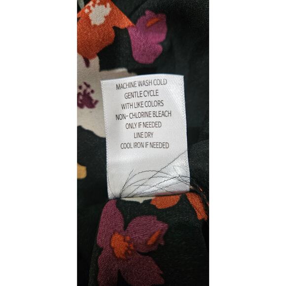 Fortune + Ivy Floral Print 3/4 Sleeve Wrap Top Size M - Picture 5 of 6